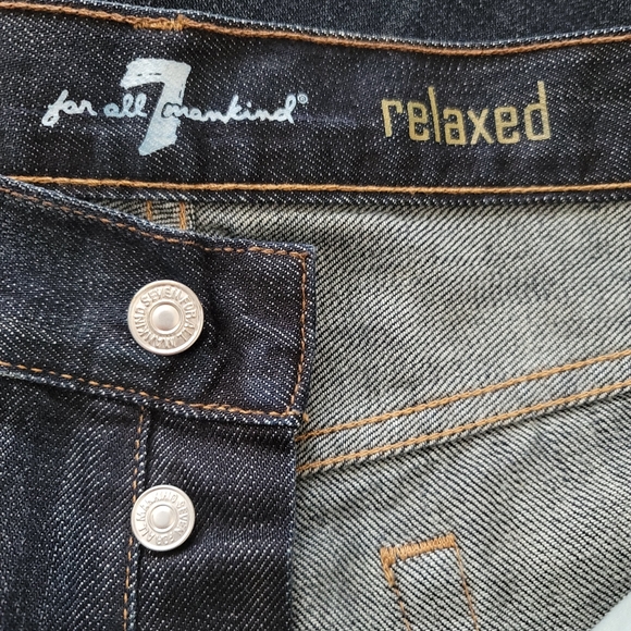 7 For All Mankind Relaxed Men's Bkue Jeans 33×34 - Picture 15 of 15